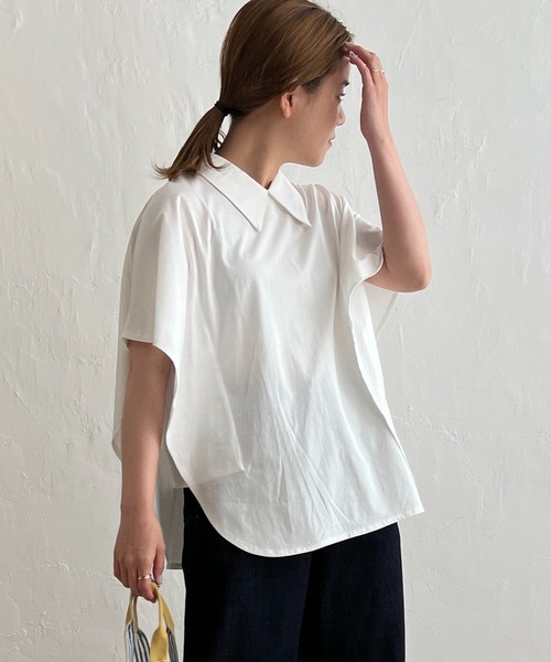 LBC（エルビーシー）の「シルケット襟付きプルオーバー（Tシャツ/カットソー・レディース・ブラック/ホワイト/ミント/ネイビー・M）」の16枚目の写真