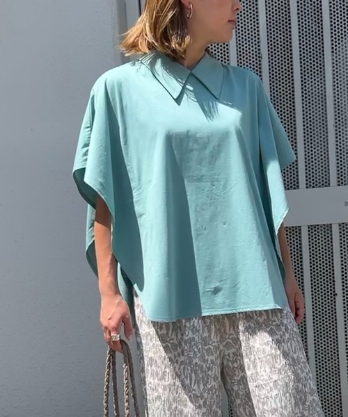 LBC（エルビーシー）の「シルケット襟付きプルオーバー（Tシャツ/カットソー・レディース・ブラック/ホワイト/ミント/ネイビー・M）」の8枚目の写真