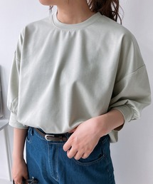 AS KNOW AS plus | ◎マシュマロタッチ　パフスリーブ5分袖プルオーバー(Tシャツ/カットソー)