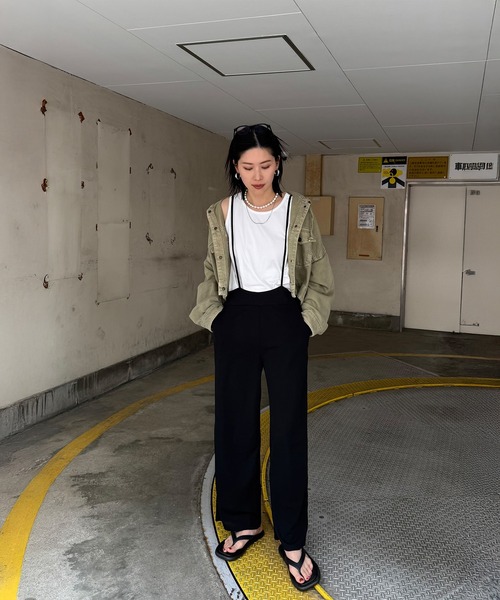 Futier land(フューティアランド)の「Straight Over Alls Pants(サロペット/オーバーオール・レディース・ブラック・MEDIUM/LARGE)」の2枚目の写真