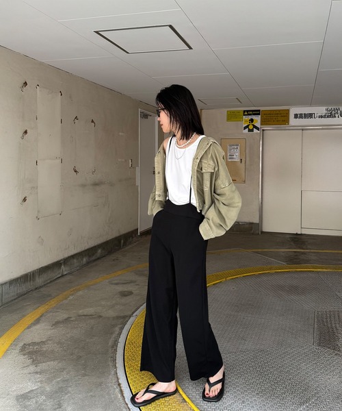 Futier land(フューティアランド)の「Straight Over Alls Pants(サロペット/オーバーオール・レディース・ブラック・MEDIUM/LARGE)」の4枚目の写真
