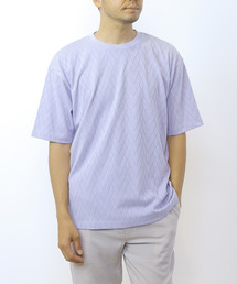 MASTER FRAME（マスターフレーム ）の「【MASTER FRAME/マスターフレーム】幾何柄ジャガードクルーネックTシャツ（Tシャツ/カットソー）」