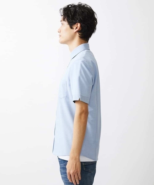 MK MICHEL KLEIN HOMME （エムケーミッシェルクランオム）の「【残りわずか】ストレッチ半袖シャツ（シャツ/ブラウス・メンズ・ミント/ダークインディゴブルー/ベージュ・46/48/51）」の13枚目の写真