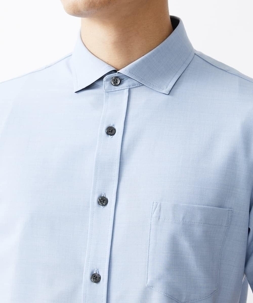 MK MICHEL KLEIN HOMME （エムケーミッシェルクランオム）の「【残りわずか】ストレッチ半袖シャツ（シャツ/ブラウス・メンズ・ミント/ダークインディゴブルー/ベージュ・46/48/51）」の14枚目の写真