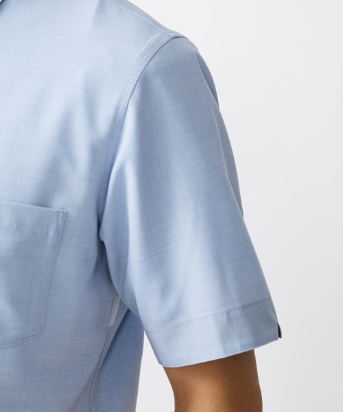 MK MICHEL KLEIN HOMME （エムケーミッシェルクランオム）の「【残りわずか】ストレッチ半袖シャツ（シャツ/ブラウス・メンズ・ミント/ダークインディゴブルー/ベージュ・46/48/51）」の16枚目の写真