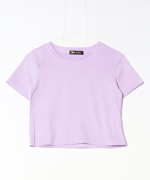FREE STYLISTS（フリー スタイリスト）の「ショート丈半袖Tシャツ（Tシャツ/カットソー・レディース・パープル/ブラック/ブルー/オレンジ/ホワイト/グリーン/ライトピンク/ピンク系その他・L/M）」の11枚目の写真
