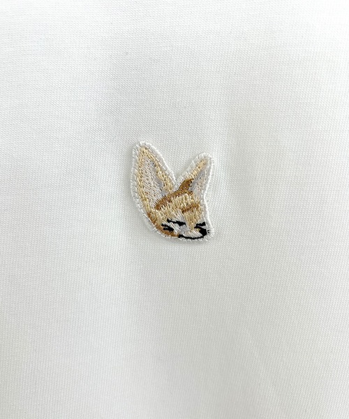 ANDGEEBEE(アンジービー)の「UNISEX フェネックワッペンT(Tシャツ/カットソー・レディース・ホワイト/ブラック・FREE)」の7枚目の写真