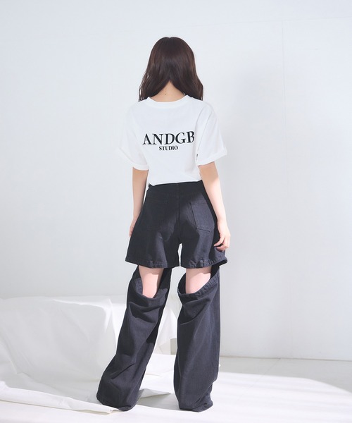 ANDGEEBEE(アンジービー)の「UNISEX フェネックワッペンT(Tシャツ/カットソー・レディース・ホワイト/ブラック・FREE)」の5枚目の写真