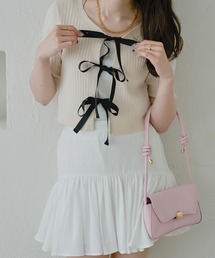 2way short ribbon knit / 2wayショートリボンニット