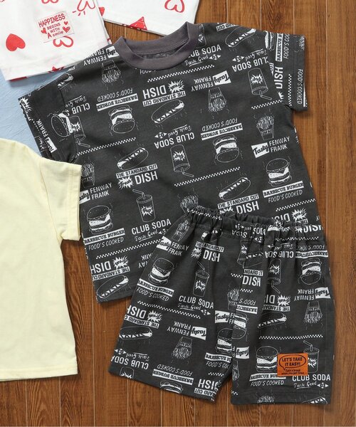 BREEZE（ブリーズ）の「【接触冷感・吸水速乾】バラエティーユニパジャマ（ルームウェア/パジャマ・キッズ・オフホワイト/クリーム/エメラルド/チャコール・90/100/110/120/80/130/140/150）」の2枚目の写真