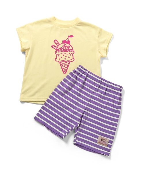 BREEZE（ブリーズ）の「【接触冷感・吸水速乾】バラエティーユニパジャマ（ルームウェア/パジャマ・キッズ・オフホワイト/クリーム/エメラルド/チャコール・90/100/110/120/80/130/140/150）」の19枚目の写真