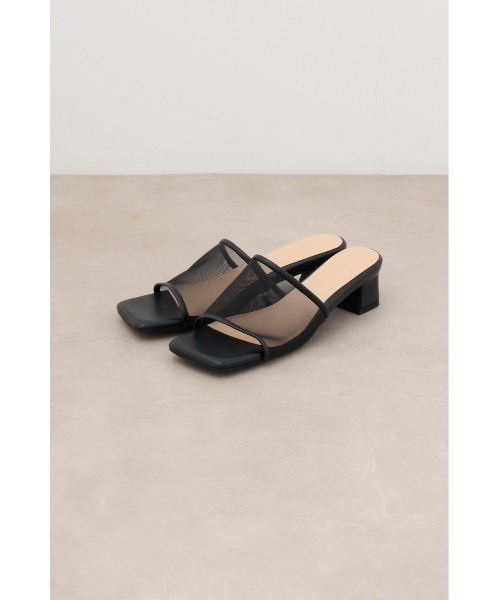 AZUL by moussy(アズールバイマウジー)の「シアーミュール(パンプス・レディース・ブラック/シルバー・SMALL/MEDIUM/LL/LARGE)」の1枚目の写真