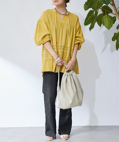 un dix cors（アンディコール）の「レザーナップザック（バックパック/リュック・レディース・ブラック/アイボリー・FREE）」の20枚目の写真