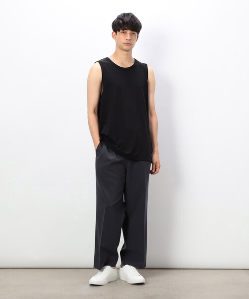 COMME CA ISM(コムサイズム)の「ルーズフィット タンクトップ(タンクトップ・メンズ・ブラック/ホワイト・MEDIUM/LARGE)」の5枚目の写真