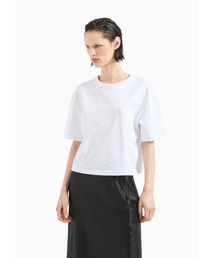 ARMANI EXCHANGE | 【A|X アルマーニ エクスチェンジ】パターンロゴ　半袖クルーネックTシャツ/CROPPED(Tシャツ/カットソー)