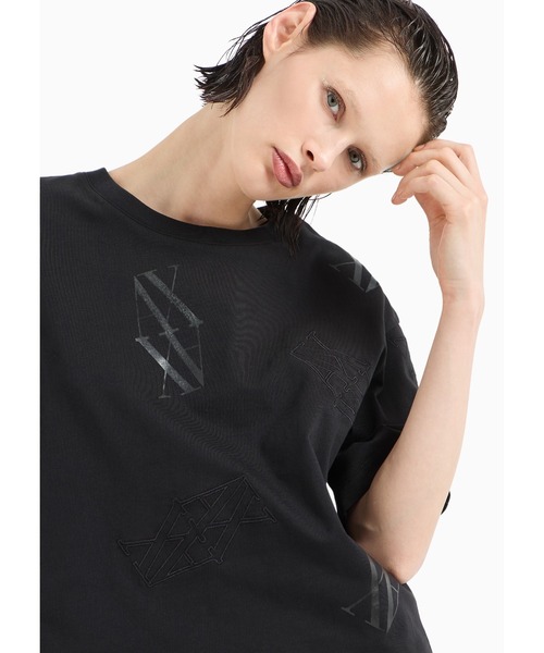 アルマーニエクスチェンジ A/X 半袖 ロゴ Tシャツ送関込ブラック セール】【A|X アルマーニ エクスチェンジ】パターンロゴ 半袖