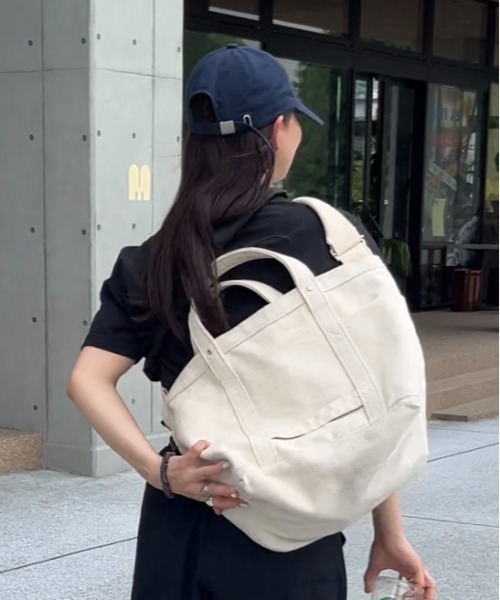 INTER FACTORY（インターファクトリー）の「さいとうなる - 3wayキャンバスバッグ - made in INTER FACTORY（トートバッグ・レディース・ナチュラル・FREE）」の18枚目の写真