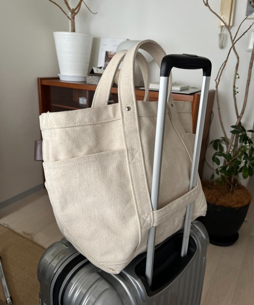 INTER FACTORY（インターファクトリー）の「さいとうなる - 3wayキャンバスバッグ - made in INTER FACTORY（トートバッグ・レディース・ナチュラル・FREE）」の2枚目の写真