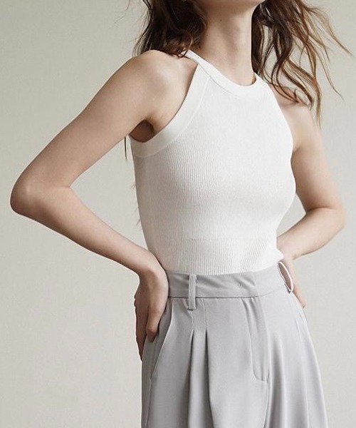 NANEA（ナネア）の「カップ付きアメリカンスリーブタンクトップ（タンクトップ・レディース・ホワイト/ブラウン/グリーン/レッド/ブラック/グレー・フリー）」の8枚目の写真