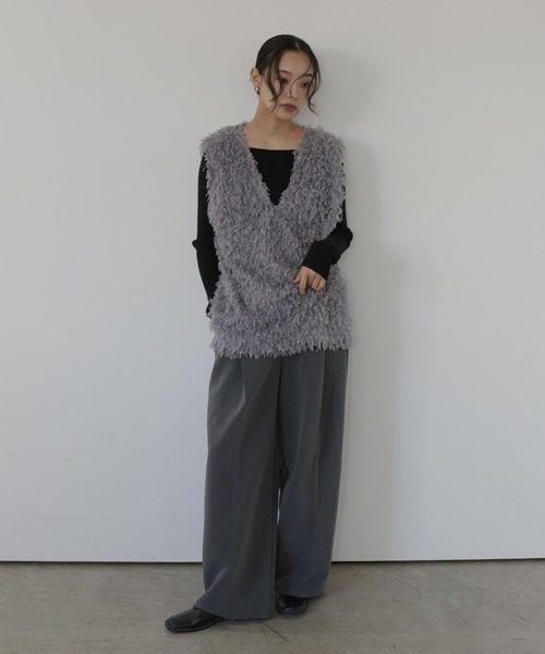 フリンジベスト el conductorH - 【24AW】5ボタン フリンジ ベスト / 5BUTTONS