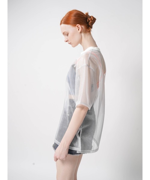 :ETHROF（イーサオブ）の「SHEER LAME TOPS（Tシャツ/カットソー・レディース・ブラック/グレー・FREE）」の12枚目の写真