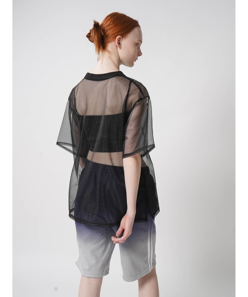 :ETHROF（イーサオブ）の「SHEER LAME TOPS（Tシャツ/カットソー・レディース・ブラック/グレー・FREE）」の18枚目の写真