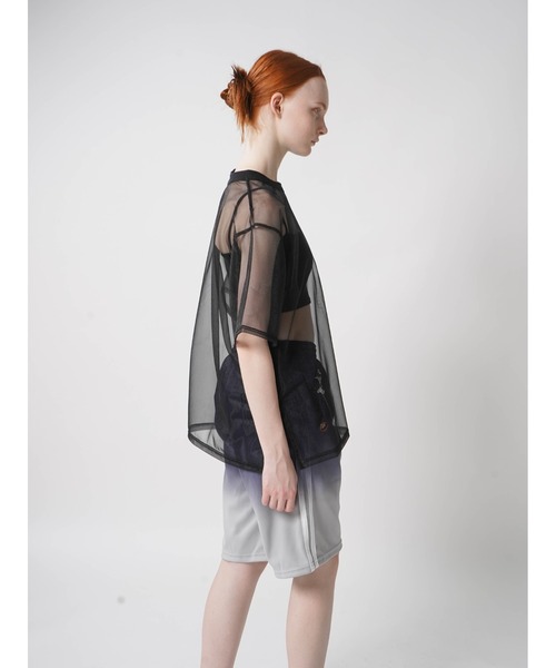 :ETHROF（イーサオブ）の「SHEER LAME TOPS（Tシャツ/カットソー・レディース・ブラック/グレー・FREE）」の19枚目の写真