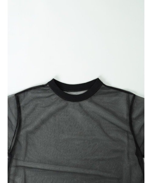:ETHROF（イーサオブ）の「SHEER LAME TOPS（Tシャツ/カットソー・レディース・ブラック/グレー・FREE）」の22枚目の写真