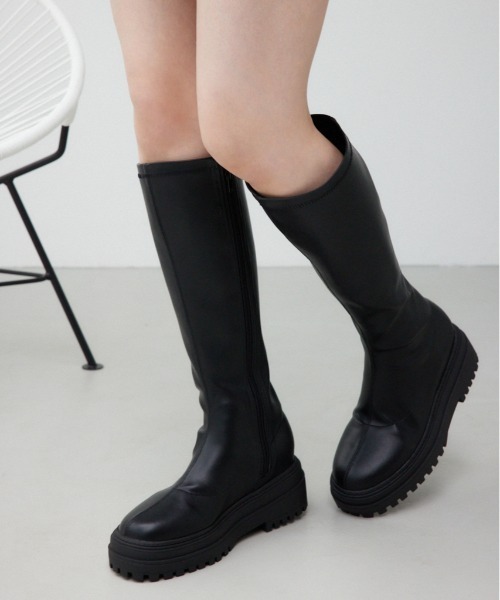 AZUL by moussy(アズールバイマウジー)の「ストレッチ美脚ロングブーツ(ブーツ・レディース・ブラック・SMALL/MEDIUM/LARGE)」の10枚目の写真