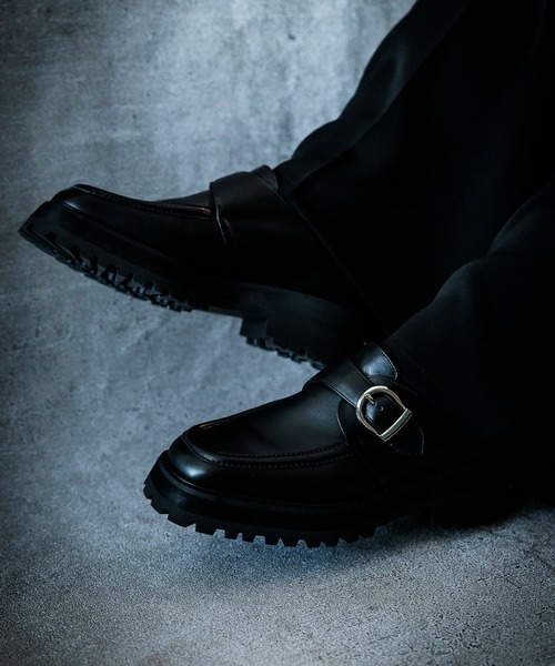 HARE（ハレ）の「バックルモカタンクソールシューズ（ドレスシューズ・メンズ・ブラック/ブラック系その他・MEDIUM/LARGE）」の17枚目の写真