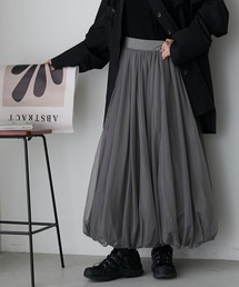 【forksy.】ナイロンタフタバルーンシルエットスカート