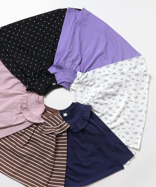 apres les cours(アプレレクール)の「【WEB限定】7days Style/ヨークフリルTシャツ(Tシャツ/カットソー・キッズ・ブラック/オフホワイト/ブラウン/ピンク/ネイビー/パープル・80/90/100/110/120/130/140)」の19枚目の写真