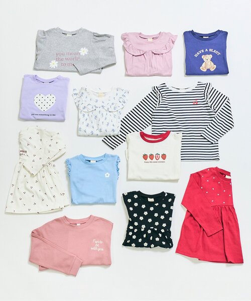 apres les cours(アプレレクール)の「【WEB限定】7days Style/ヨークフリルTシャツ(Tシャツ/カットソー・キッズ・ブラック/オフホワイト/ブラウン/ピンク/ネイビー/パープル・80/90/100/110/120/130/140)」の20枚目の写真