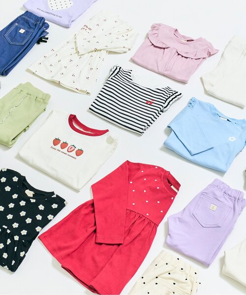 apres les cours(アプレレクール)の「【WEB限定】7days Style/ヨークフリルTシャツ(Tシャツ/カットソー・キッズ・ブラック/オフホワイト/ブラウン/ピンク/ネイビー/パープル・80/90/100/110/120/130/140)」の22枚目の写真