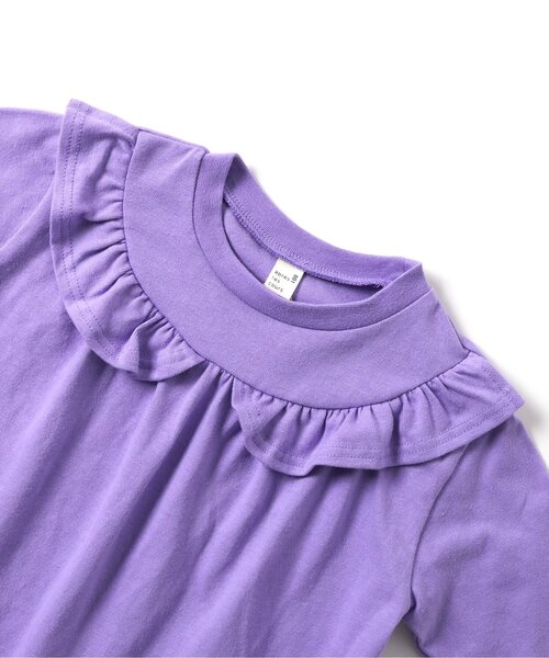 apres les cours(アプレレクール)の「【WEB限定】7days Style/ヨークフリルTシャツ(Tシャツ/カットソー・キッズ・ブラック/オフホワイト/ブラウン/ピンク/ネイビー/パープル・80/90/100/110/120/130/140)」の10枚目の写真