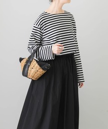 かぐれ | ボーダーロングカットソー(Tシャツ/カットソー)