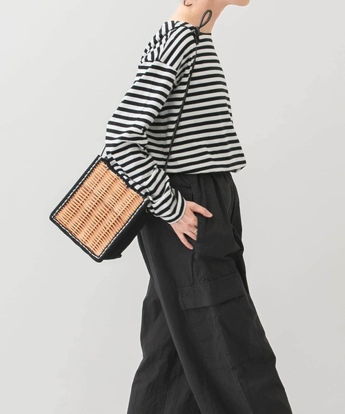 かぐれ（カグレ）の「ボーダーロングカットソー（Tシャツ/カットソー・レディース・モカ/ブラック・FREE）」の10枚目の写真