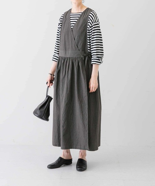 かぐれ（カグレ）の「ボーダーロングカットソー（Tシャツ/カットソー・レディース・モカ/ブラック・FREE）」の19枚目の写真