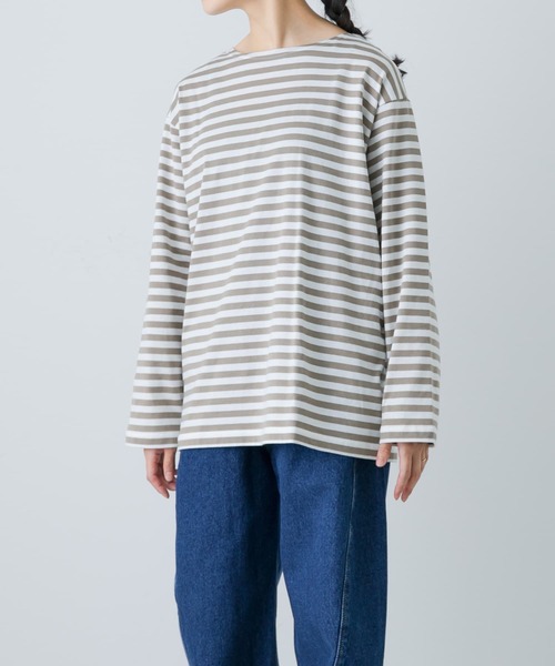 かぐれ（カグレ）の「ボーダーロングカットソー（Tシャツ/カットソー・レディース・モカ/ブラック・FREE）」の15枚目の写真