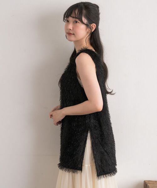 RETRO GIRL（レトロガール）の「フェザーベスト（ベスト・レディース・ブラック/ナチュラル・FREE）」の9枚目の写真