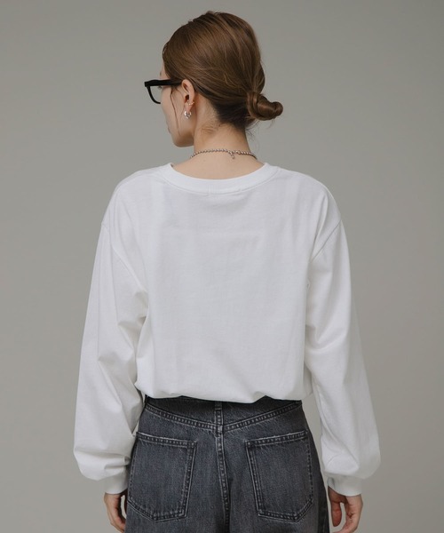 URBAN RESEARCH Sonny Label（アーバンリサーチサニーレーベル）の「フォトプリントロングTシャツ（Tシャツ/カットソー・レディース・オフホワイト/ブルー/ブラック・FREE）」の10枚目の写真