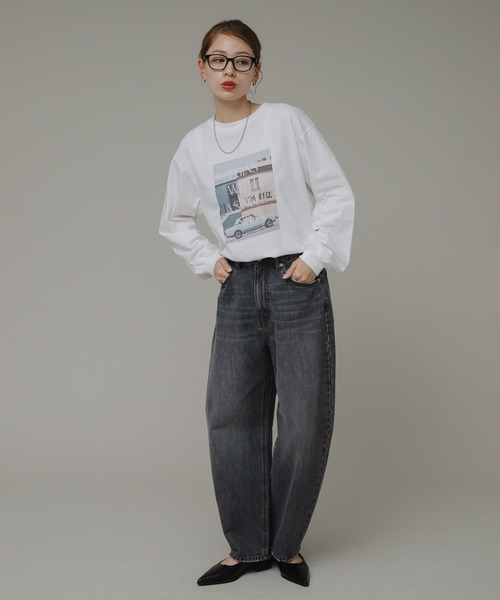 URBAN RESEARCH Sonny Label（アーバンリサーチサニーレーベル）の「フォトプリントロングTシャツ（Tシャツ/カットソー・レディース・オフホワイト/ブルー/ブラック・FREE）」の8枚目の写真