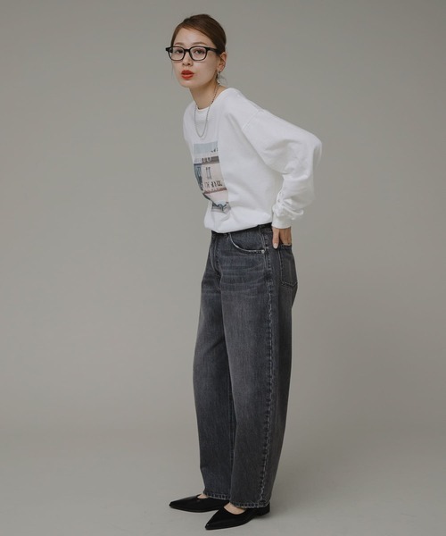 URBAN RESEARCH Sonny Label（アーバンリサーチサニーレーベル）の「フォトプリントロングTシャツ（Tシャツ/カットソー・レディース・オフホワイト/ブルー/ブラック・FREE）」の7枚目の写真