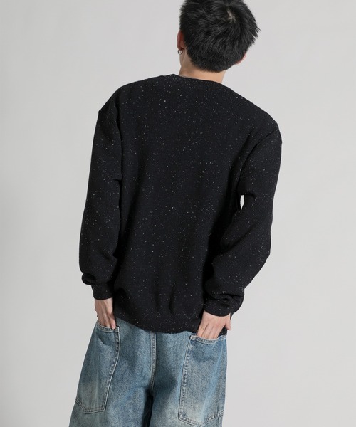 aimoha(アイモハ)の「【aimoha neo】クルースウェット綿ニット(ニット/セーター・メンズ・ホワイト/ブラック・MEDIUM/LARGE/X-LARGE/XX-LARGE)」の6枚目の写真