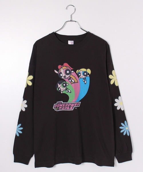 ALWAYS GOOD TIME（オルウェイズグッドタイム）の「【THE POWERPUFF GIRLS/パワーパフガールズ】プリントロングスリーブＴシャツ（Tシャツ/カットソー・レディース・ホワイト系3/ブラック系2/ホワイト系1/ホワイト系2/ブラック系1/ブラック系3/ブラック系4/ホワイト系4・M）」の11枚目の写真