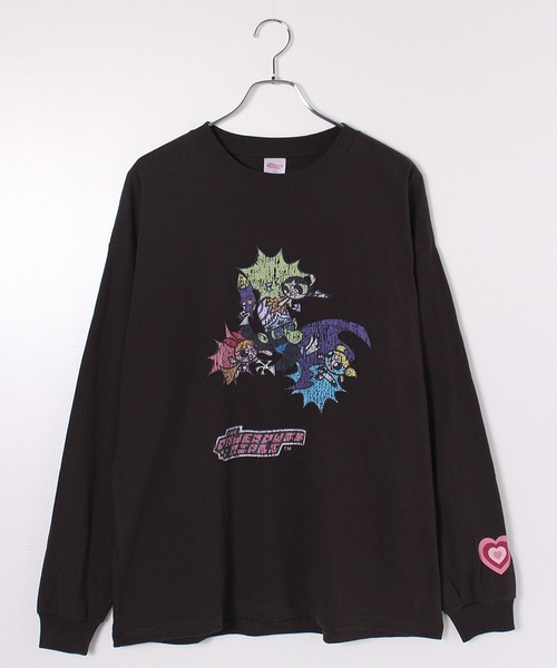 ALWAYS GOOD TIME（オルウェイズグッドタイム）の「【THE POWERPUFF GIRLS/パワーパフガールズ】プリントロングスリーブＴシャツ（Tシャツ/カットソー・レディース・ホワイト系3/ブラック系2/ホワイト系1/ホワイト系2/ブラック系1/ブラック系3/ブラック系4/ホワイト系4・M）」の9枚目の写真
