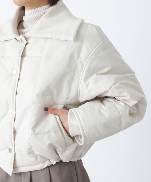 ナチュラルビューティーベーシック ◇ワイドカラーキルティングブルゾン49 ワイドカラーキルティングブルゾン 24AW｜ナチュラルビューティー