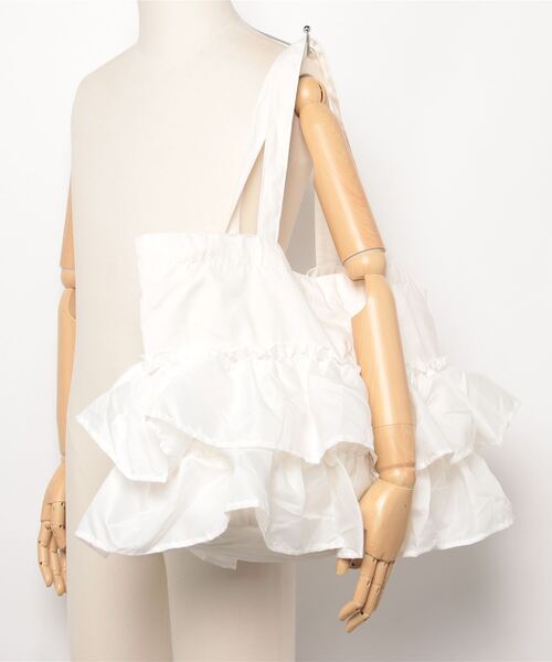 RUBY AND YOU（ルビーアンドユー）の「［select］フリルトートバッグ（トートバッグ・レディース・ホワイト・FREE）」の7枚目の写真