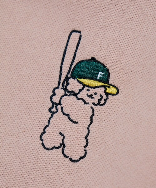 FREAK'S STORE(フリークスストア)の「tombonia × FREAK'S STORE/トムボニア tombonia ワンポイントクルースウェット(スウェット・レディース・チャコール/ピンク/ナチュラル・フリ-)」の6枚目の写真