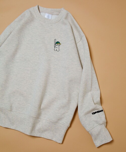 FREAK'S STORE(フリークスストア)の「tombonia × FREAK'S STORE/トムボニア tombonia ワンポイントクルースウェット(スウェット・レディース・チャコール/ピンク/ナチュラル・フリ-)」の17枚目の写真